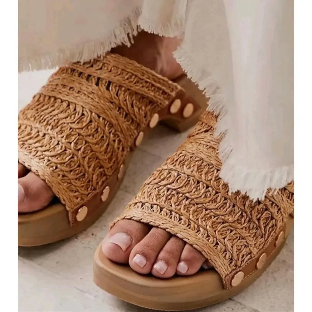 Kelsi Dagger Brooklyn woven studded clog sandal 6
